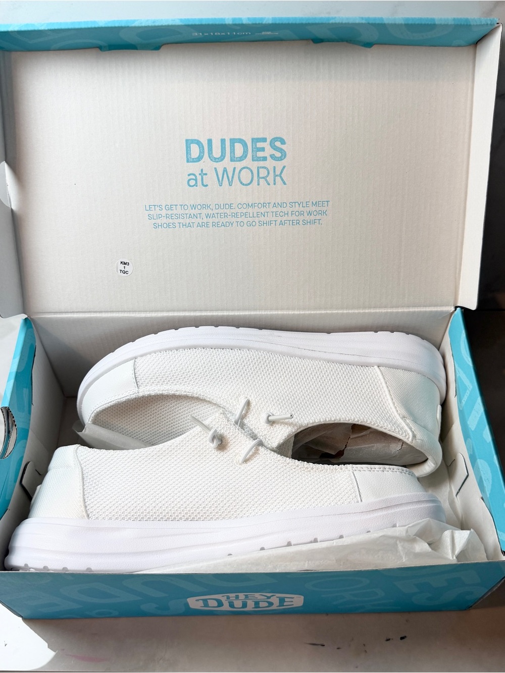 New In Box - Hey Dudes Women’s Wendy Stretch Sox Show | White - Picture 6 of 7